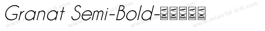 Granat Semi-Bold字体转换
